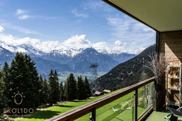 Immobilie in Riederalp - Grosses Studio-Apartment mit unverbaubarem Weitblick in der Aletscharena - Bild 12