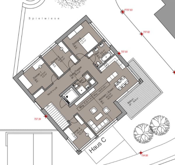 Immobilie in Mogelsberg - Gesund wohnen mit Weitsicht - 4Â½-Zimmer-Dachwohnung C4.1 - Bild 9