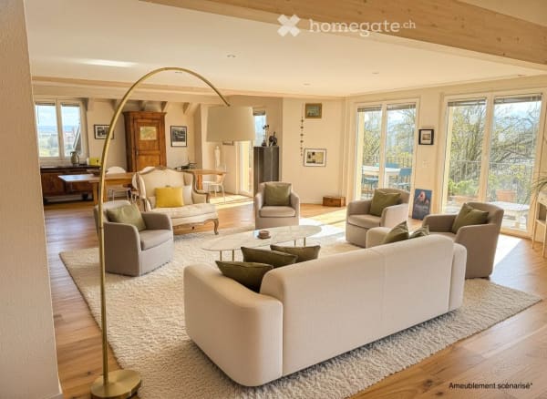 Immobilie in Mont-sur-rolle - Duplex 5,5 pièces, 231 m² — séjour de 90 m², suite, garage 6 véhicules - Bild 0