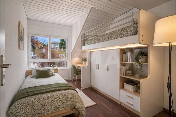 Immobilie in Essertines-sur-rolle - Duplex dernier étage | Plafond cathédral, vue 180 Alpes & campagne  Région Rolle/Nyon - Bild 5