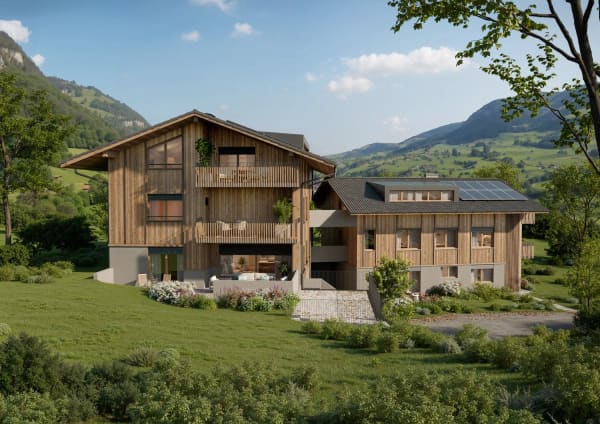 Immobilie in Reichenbach Im Kandertal - Neubau - 2.5 Zimmer Wohnung OG west - Bild 0
