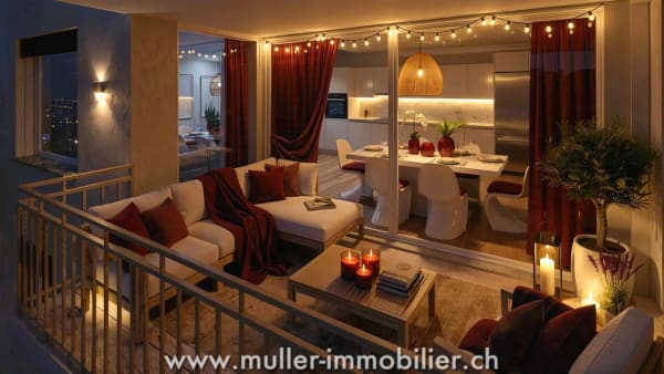 Immobilie in Ursy - Superbe appartement 3,5 piÃ¨ces avec balcon, vue nature Ã  4 min d'Ursy - Bild 3