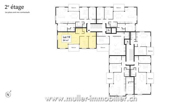 Immobilie in Ursy - Superbe appartement 3,5 piÃ¨ces avec balcon, vue nature Ã  4 min d'Ursy - Bild 6
