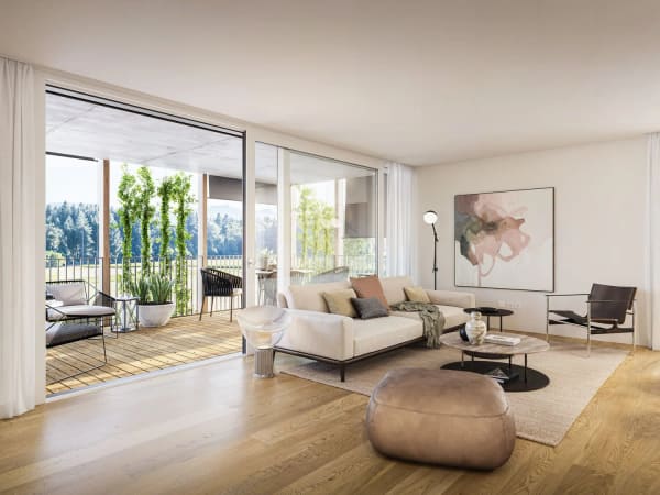 Immobilie in Rüfenacht Be - Moderne 4.5-Zi. Etagenwohnung mit gedecktem Sitzplatz und viel Sonne, zentrale Lage - Bild 3