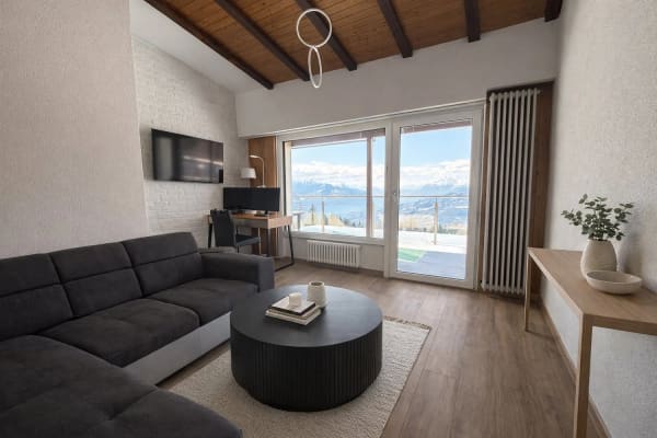 Immobilie in Crans Vs - Magnifique appartement 3.5 piÃ¨ces avec vue panoramique Ã  Lens - Bild 1