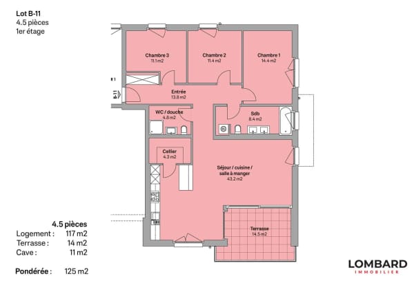 Immobilie in Léchelles - Appartement neuf de 4.5 pièces au 1er étage - Bild 6