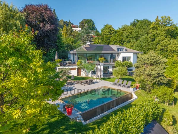 Immobilie in Paudex - Magnifique villa contemporaine avec vue panoramique et piscine miroir - Bild 0