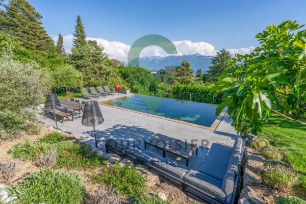 Immobilie in Paudex - Magnifique villa contemporaine avec vue panoramique et piscine miroir - Bild 1