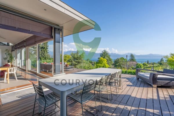 Immobilie in Paudex - Magnifique villa contemporaine avec vue panoramique et piscine miroir - Bild 10