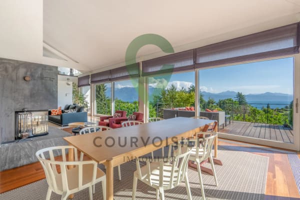 Immobilie in Paudex - Magnifique villa contemporaine avec vue panoramique et piscine miroir - Bild 2