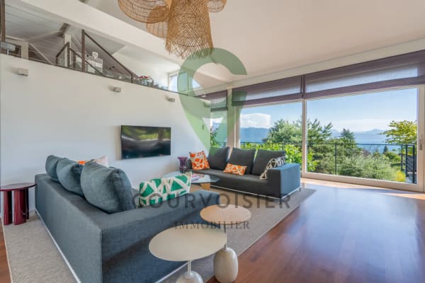 Immobilie in Paudex - Magnifique villa contemporaine avec vue panoramique et piscine miroir - Bild 4