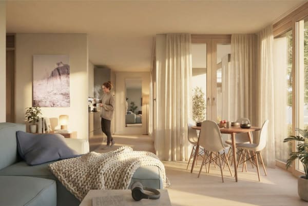 Immobilie in Zollikon - Moderne 2.5-Zimmer-Neubauwohnung am Blumenrain in Zollikon - Bild 1