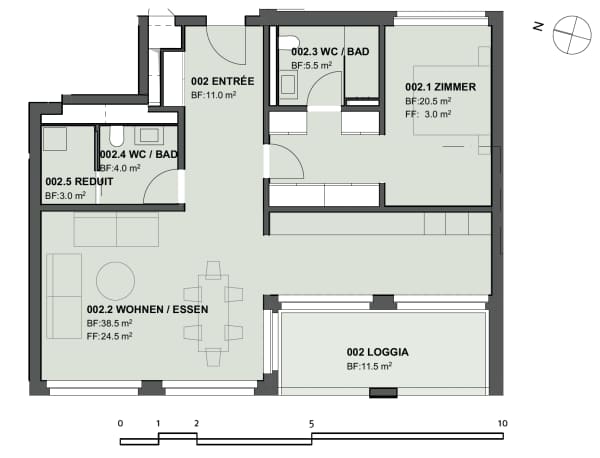 Immobilie in Zollikon - Moderne 2.5-Zimmer-Neubauwohnung am Blumenrain in Zollikon - Bild 9