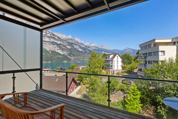 Immobilie in Murg - Grosse Loft-Wohnung am Walensee mit Blick auf die Churfirsten - Bild 0