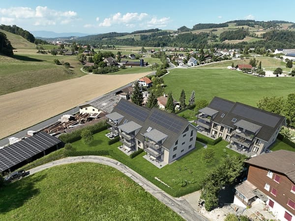 Immobilie in Hasle B. Burgdorf - 3.5-Zimmerwohnung OG mit sonnigem, gedecktem  Balkon im Rodacher - Bild 2