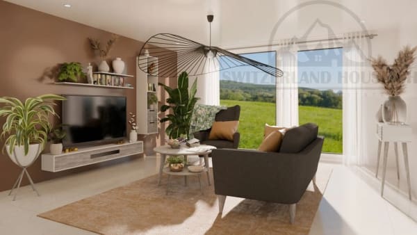 Immobilie in Lovens - Spacieuse villa individuelle de 5.5 pcs avec grand jardin à Lovens proche nature - Bild 9