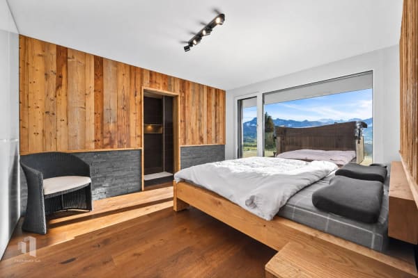 Immobilie in Marsens - Maison dâ€™architecte avec piscine, spa et vue panoramique sur le lac de la GruyÃ¨re - Bild 4