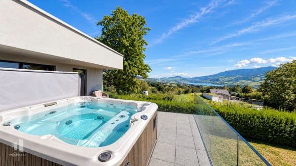 Immobilie in Marsens - Maison dâ€™architecte avec piscine, spa et vue panoramique sur le lac de la GruyÃ¨re - Bild 5