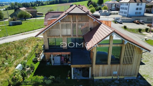 Immobilie in Gumefens - Exceptionnel triplex de 6,5 piÃ¨ces au coeur d'une ferme rÃ©novÃ©e - Bild 1