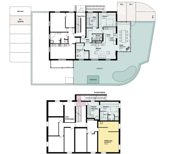 Immobilie in Fislisbach - Exklusive 4.5-Zimmer-Gartenwohnung mit vier ParkplÃ¤tzen, CheminÃ©e und Sauna - Bild 19