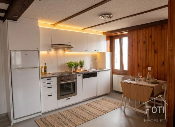 Immobilie in Collombey - Duplex de 2.5 pièces à vendre à Collombey-Muraz - loué avec 4.96% de rendement brut - Bild 1