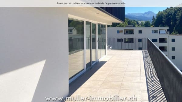 Immobilie in Remaufens - Très bel appartement traversant dans le village de Remaufens - Bild 5