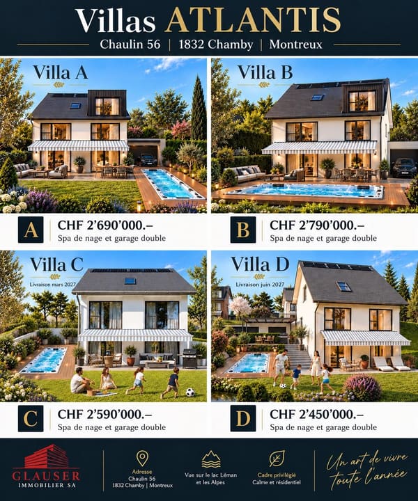 Immobilie in Chamby - ATLANTIS | 4 villas individuelles d'exception | Chamby-Montreux - Bild 9