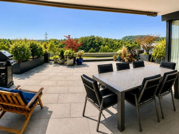 Immobilie in Birmenstorf Ag - GrosszÃ¼gige 4.5-Zimmer-Terrassenwohnung mit Aussicht auf die Reuss und das Naturschutzgebiet - Bild 0