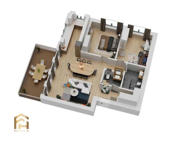 Immobilie in Ulrichen - 3.5-Zimmerwohnung mit Westausrichtung in Ulrichen - Bild 10
