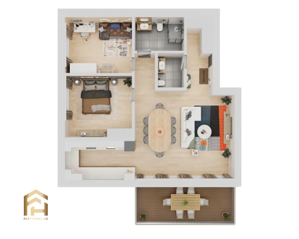 Immobilie in Ulrichen - 3.5-Zimmerwohnung mit Westausrichtung in Ulrichen - Bild 6