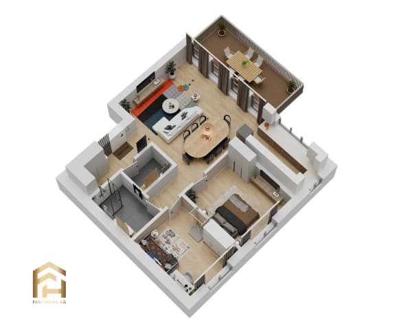 Immobilie in Ulrichen - 3.5-Zimmerwohnung mit Westausrichtung in Ulrichen - Bild 7