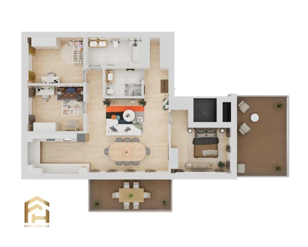 Immobilie in Ulrichen - Dachgeschosswohnung mit Süd-Westaurichtung im sonnigen Ulrichen - Bild 7