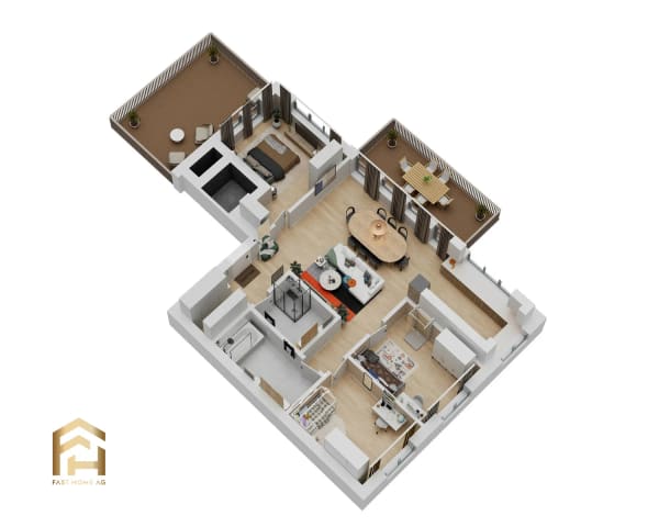 Immobilie in Ulrichen - Dachgeschosswohnung mit Süd-Westaurichtung im sonnigen Ulrichen - Bild 8