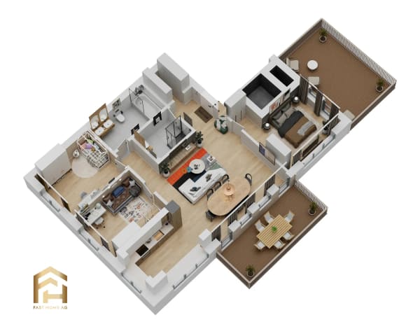 Immobilie in Ulrichen - Dachgeschosswohnung mit Süd-Westaurichtung im sonnigen Ulrichen - Bild 9