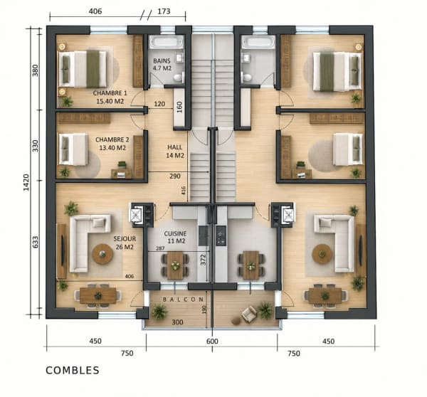 Immobilie in Choëx - Choëx, duplex de 5.5 pces dans les combles - Bild 9