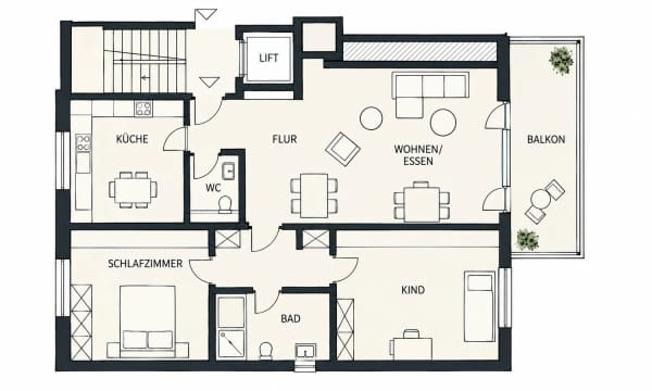 Immobilie in Romanshorn - Charmante 3.5-Zimmer-Wohnung mit Balkon zu kaufen - Bild 6