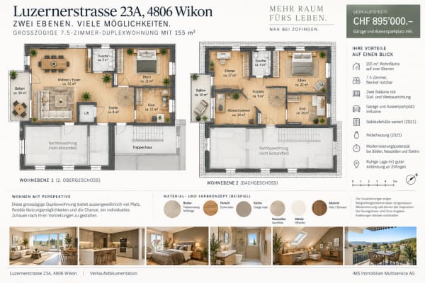 Immobilie in Wikon - 155 mÂ² HNF auf zwei Ebenen - viel Raum fÃ¼r Wohnen, Arbeiten und Leben - Bild 16