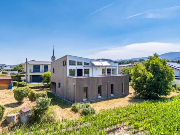 Immobilie in Corpataux - Villa individuelle d'architecte avec magnifique vue sur le MolÃ©son - Bild 1