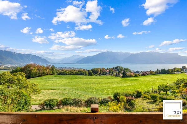 Immobilie in Jongny - Maison mitoyenne de 5,5 piÃ¨ces avec vue panoramique sur le lac LÃ©man - Bild 0