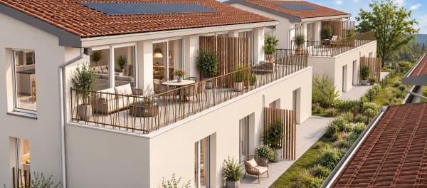Immobilie in Vauderens - 4 Villas Jumelles Neuves - Vue DÃ©gagÃ©e, Confort et Moderne - Bild 0