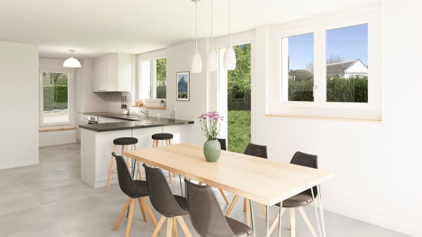 Immobilie in Marsens - Maison mitoyenne neuve de 5.5 piÃ¨ces Ã  Marsens â€“ Lot C - permis de construire en force! - Bild 4