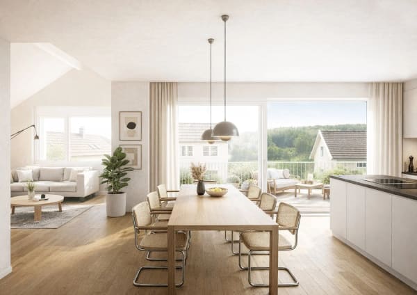 Immobilie in Hemishofen - HeRheinspaziert in Ihr neues Zuhause: Dach-Maisonette mit Weitblick (B1.3) - Bild 1