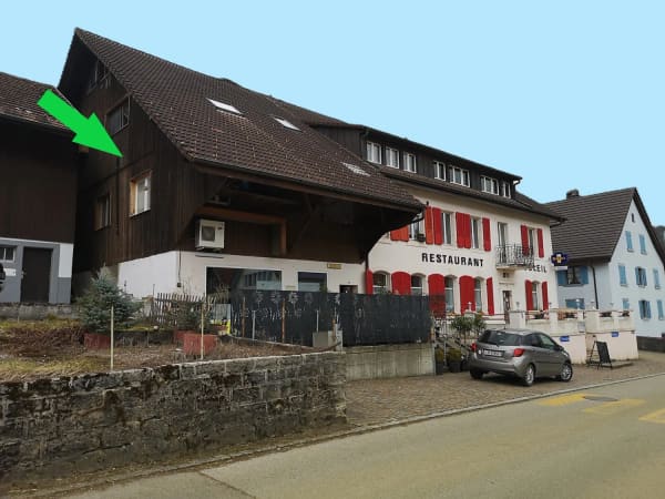 Immobilie in Movelier - Baisse de prix : grand duplex au centre du village avec garage et atelier, libre de suite - Bild 1
