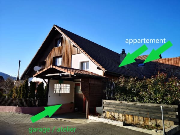 Immobilie in Movelier - Baisse de prix : grand duplex au centre du village avec garage et atelier, libre de suite - Bild 3