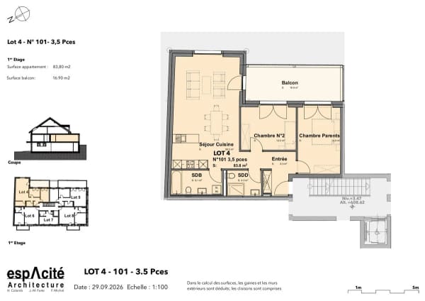 Immobilie in Cheseaux-sur-lausanne - Lot n4 - Appartement neuf de 3,5p au coeur de Cheseaux-sur-Lausanne - Bild 5