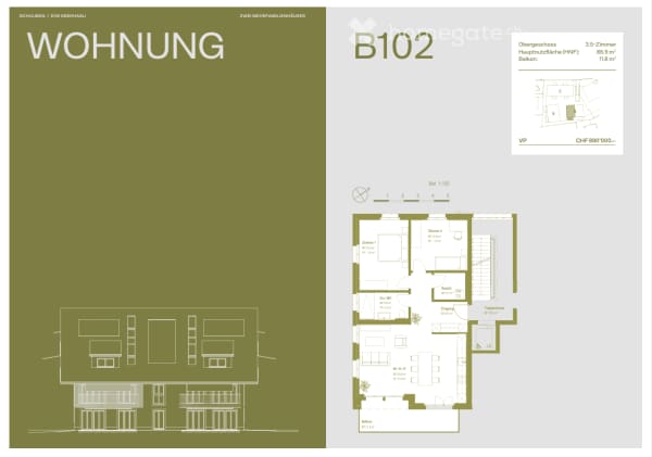 Immobilie in Oberhasli - OLIVA Oberhasli I Neubau Eigentumswohnung I A102 & B102 - Bild 10