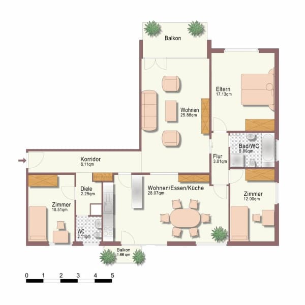 Immobilie in Gossau Sg - GrosszÃ¼gige 4.5-/5.5-Zi. Wohnung im 1. OG - Bild 9
