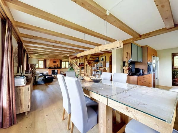 Immobilie in La Lécherette - Grand chalet de 3 appartements avec vue panoramique - Bild 2