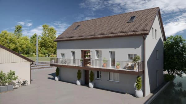 Immobilie in Penthalaz - Rare sur le marché : 2.5pce neuf à deux pas de la gare ! - Bild 0