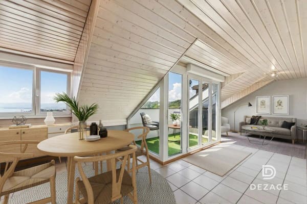 Immobilie in Belmont-sur-lausanne - Vaste attique lumineux avec vue panoramique sur le Lac aux portes de Pully et Lausanne ! - Bild 0